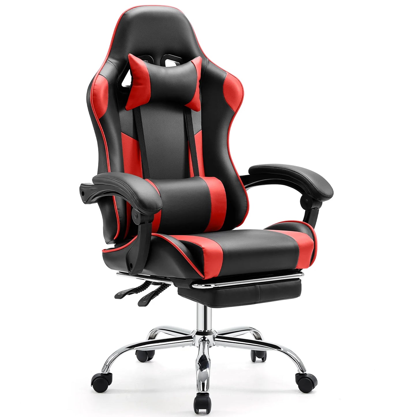 JHK Ergonomic Racing Gaming Chair Adjustable Swivel PU Leather with Headrest and Lumbar Support