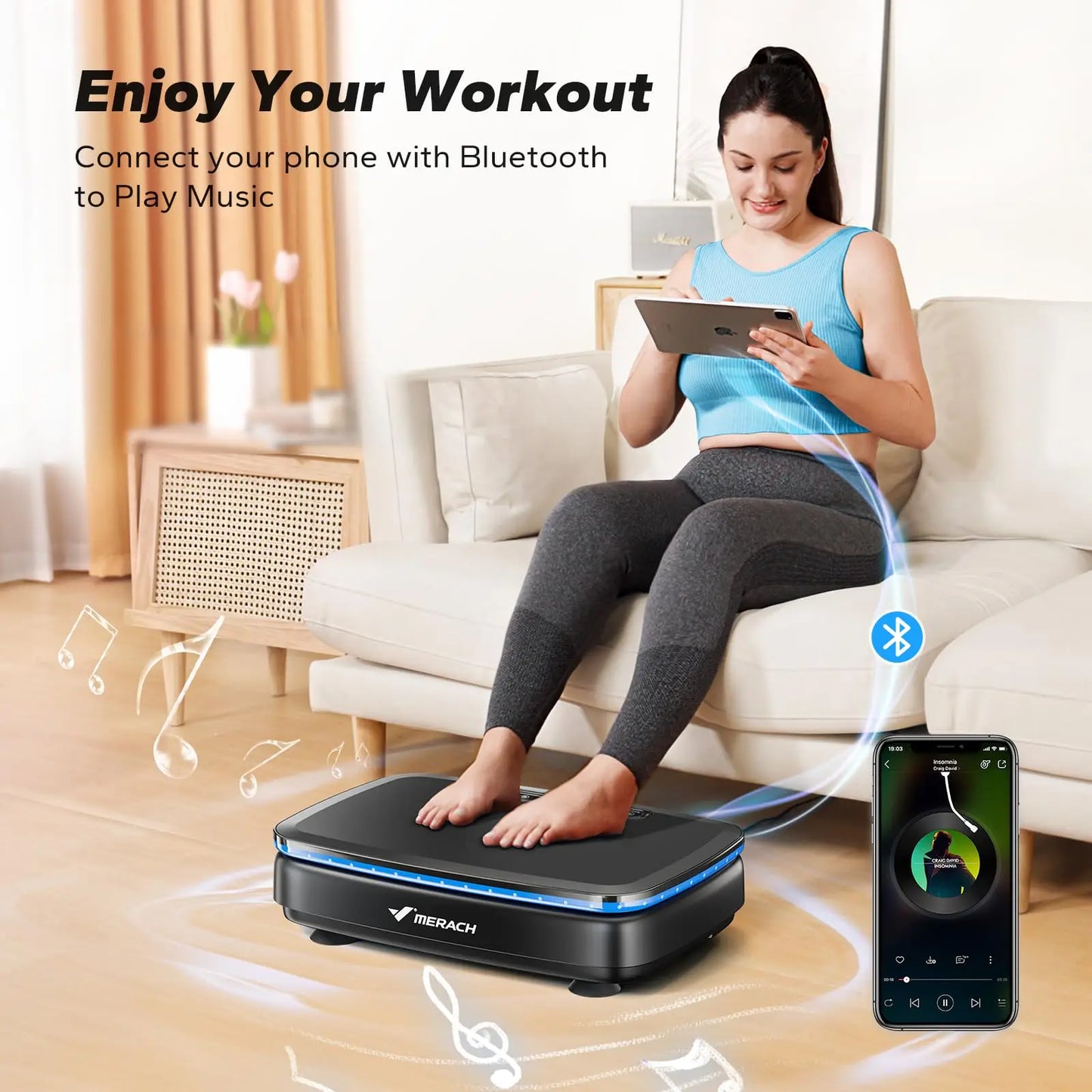 Vibration Plate, Exercise Machine, Lymphatic Drainage, Relieve Pain, Help Sleep, Fat Burning & Weight Loss