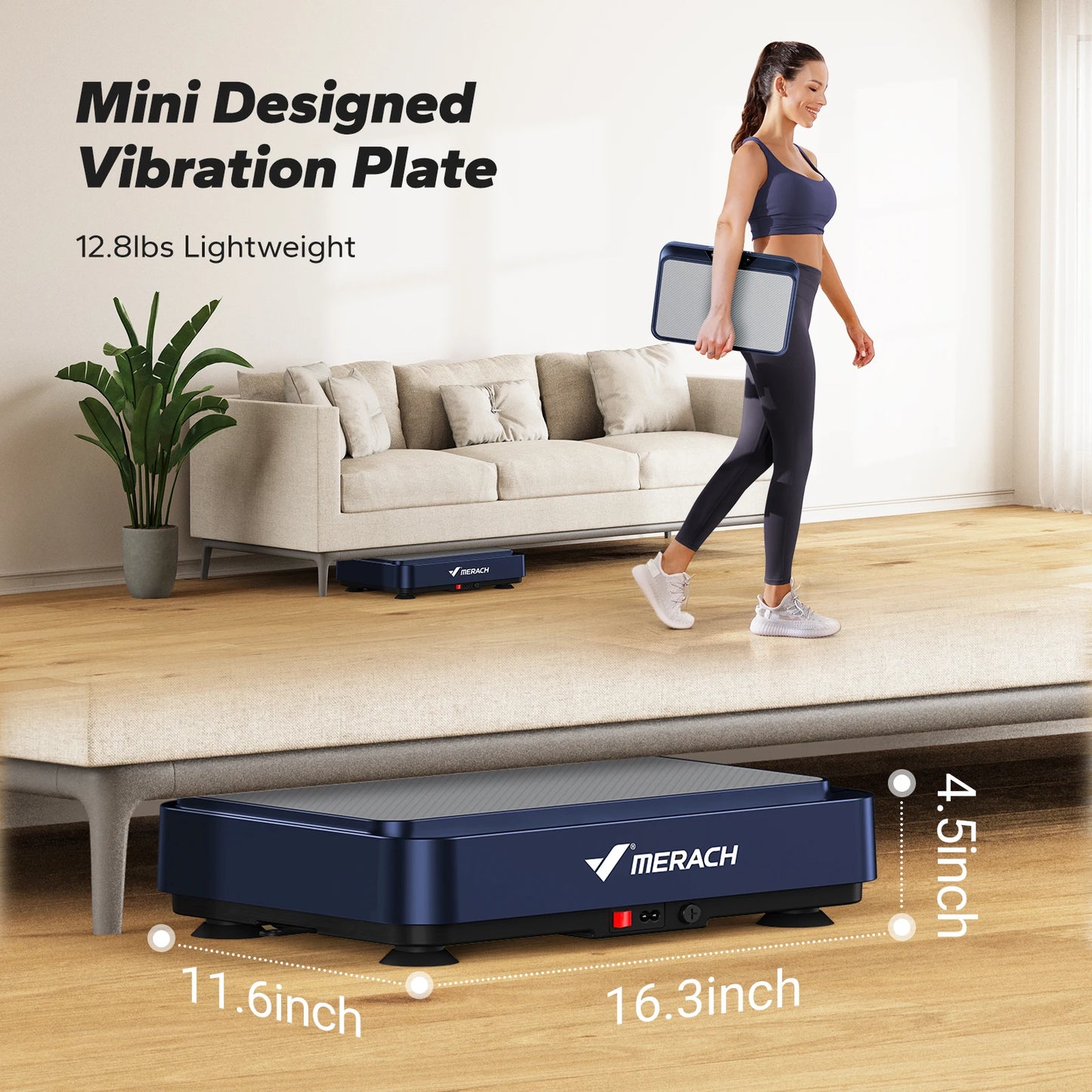 MERACH Vibration Plate, Exercise Machine, Lymphatic Drainage, Relieve Pain, Help Sleep, Fat Burning & Weight Loss