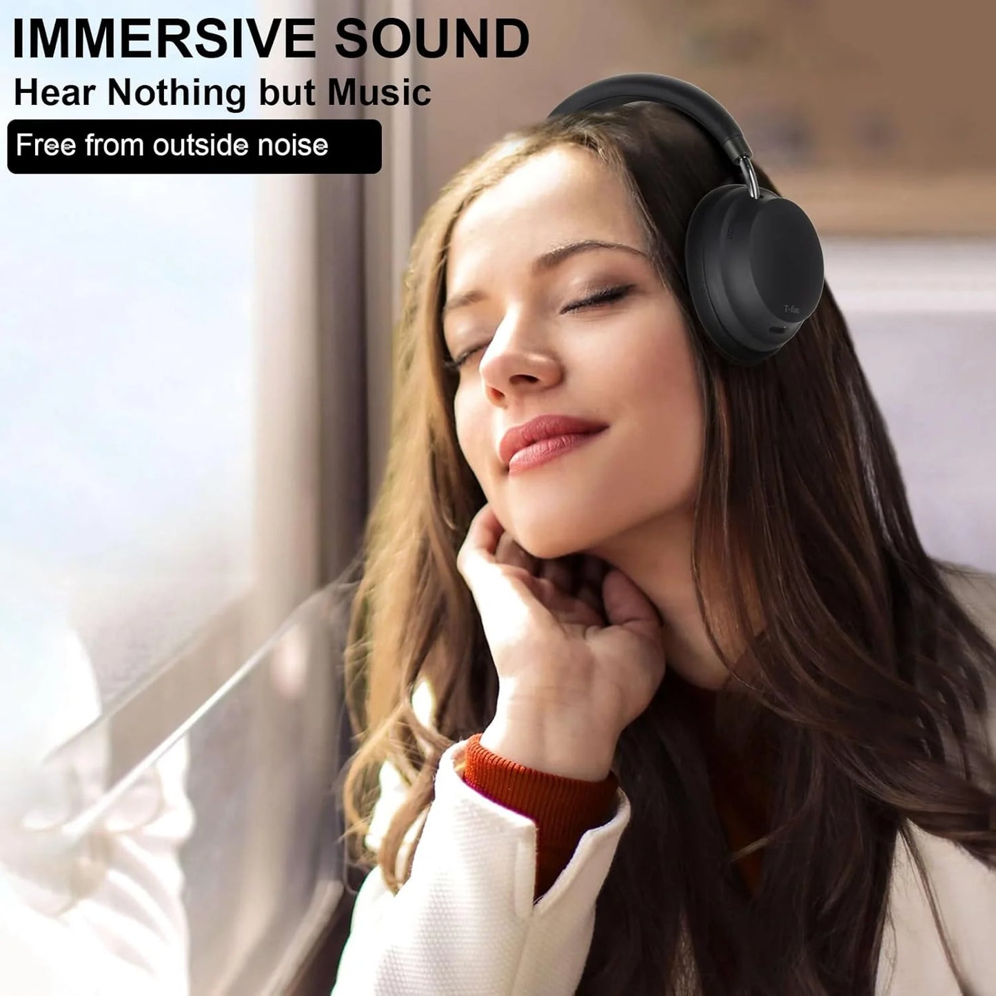 Comfortable Wireless Over the Ear Bluetooth Active Noise Cancelling Headphones