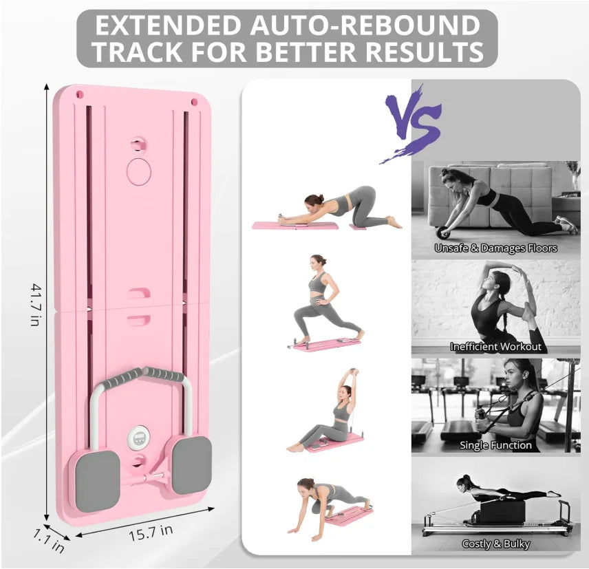 5-in-1, Pilates Sliding Board, Reformer Set, Multi-Purpose, Foldable