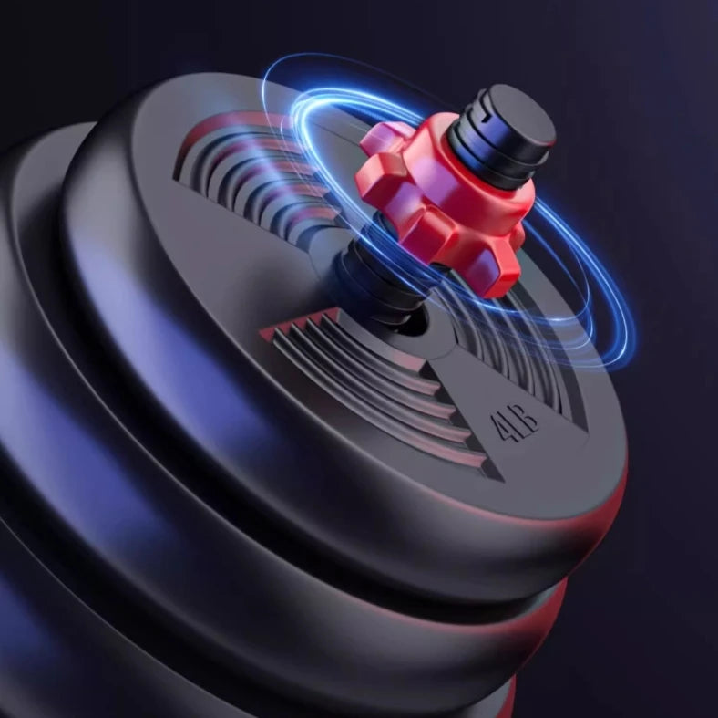 5-44 lbs, Adjustable Dumbbell to Barbell Set, Anti-Slip Grip, Versatile Home Gym Fitness Weight Plates