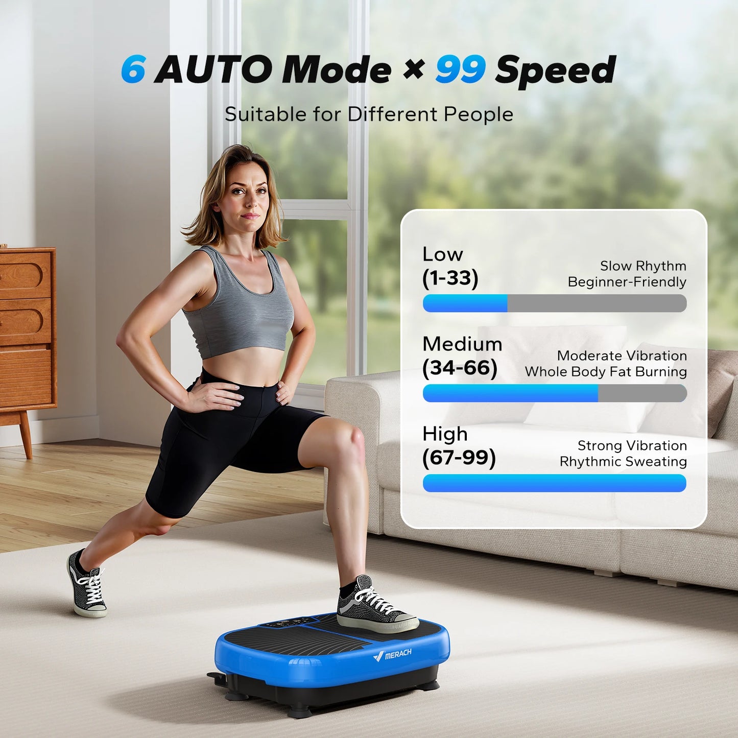 MERACH EMS Vibration Plate, Exercise Machine, Lymphatic Drainage, Relieve Pain, Help Sleep, Fat Burning & Weight Loss