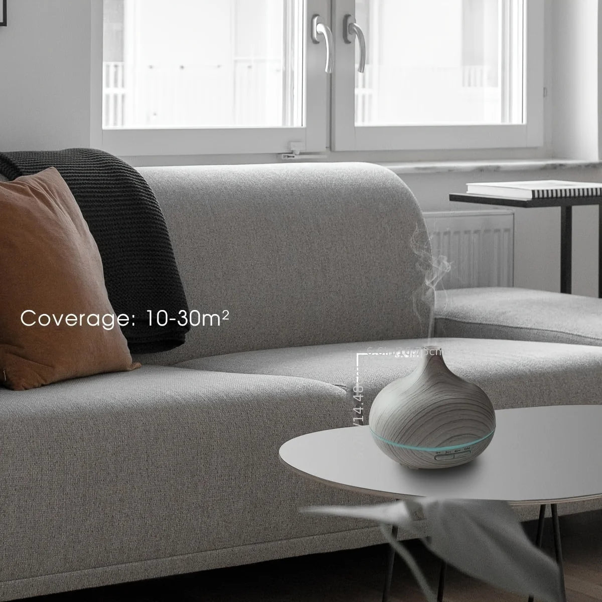 Ultrasonic Humidifier, Cool Mist, Aromatherapy Diffuser with Essential Oil Quiet, Electronics LED lights