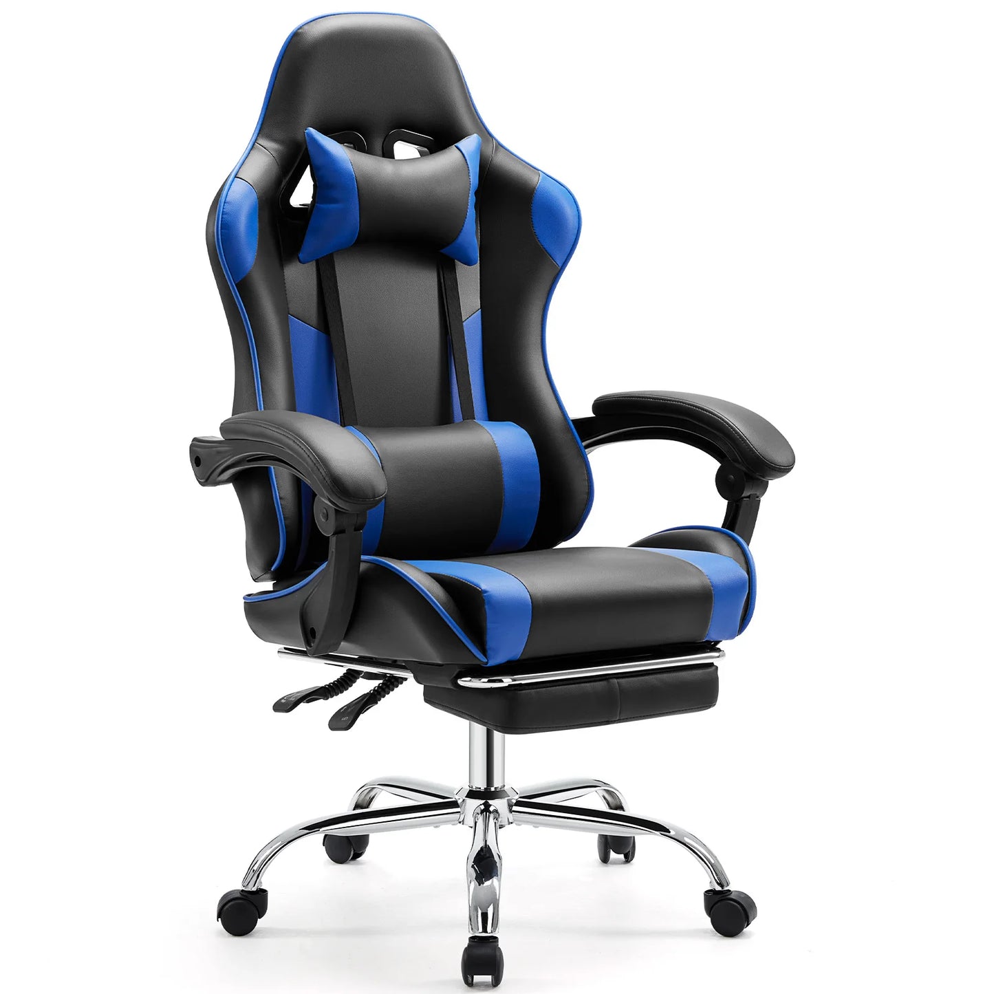 JHK Ergonomic Racing Gaming Chair Adjustable Swivel PU Leather with Headrest and Lumbar Support