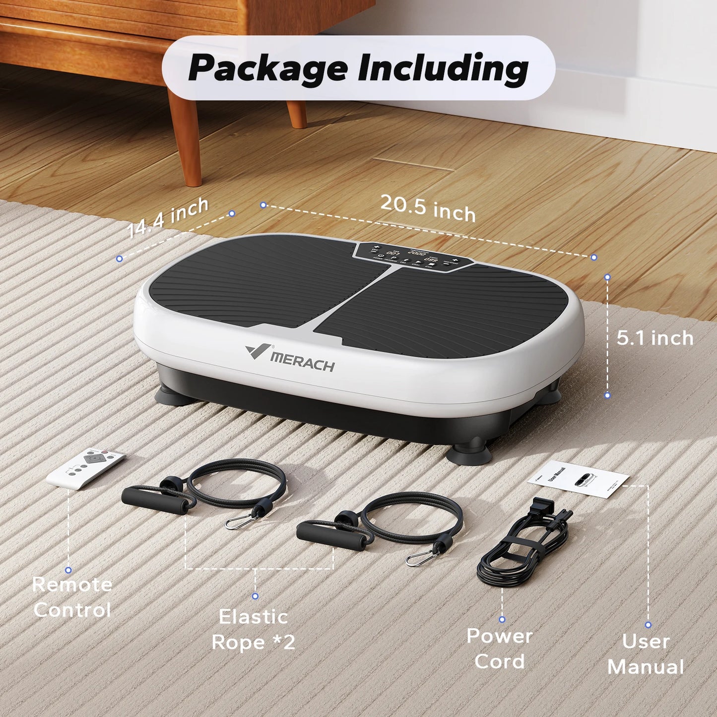 MERACH EMS Vibration Plate, Exercise Machine, Lymphatic Drainage, Relieve Pain, Help Sleep, Fat Burning & Weight Loss