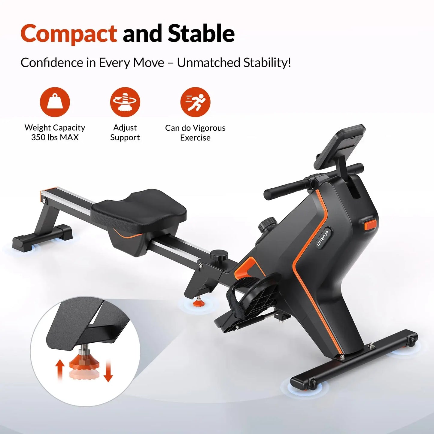 Magnetic, Water Rowing Machine,16 Levels, Foldable, Compact