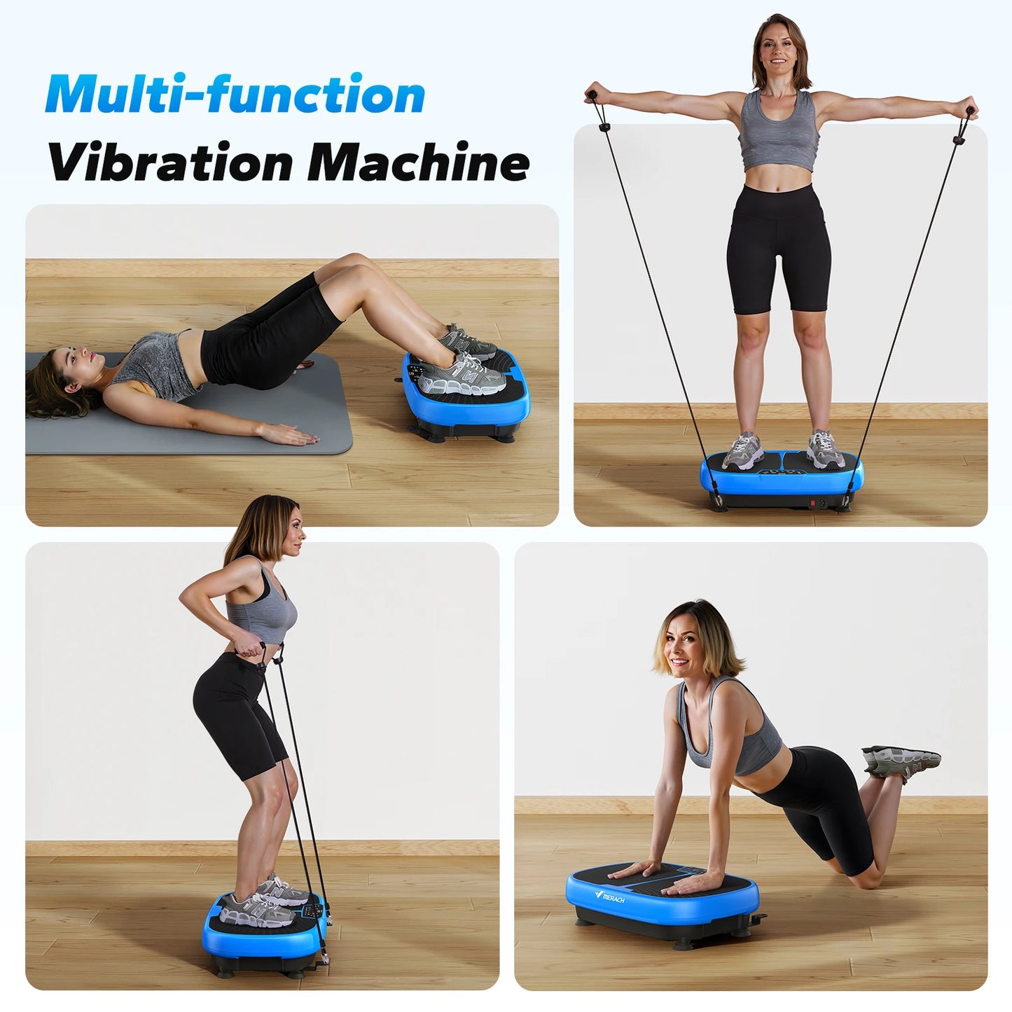MERACH EMS Vibration Plate, Exercise Machine, Lymphatic Drainage, Relieve Pain, Help Sleep, Fat Burning & Weight Loss
