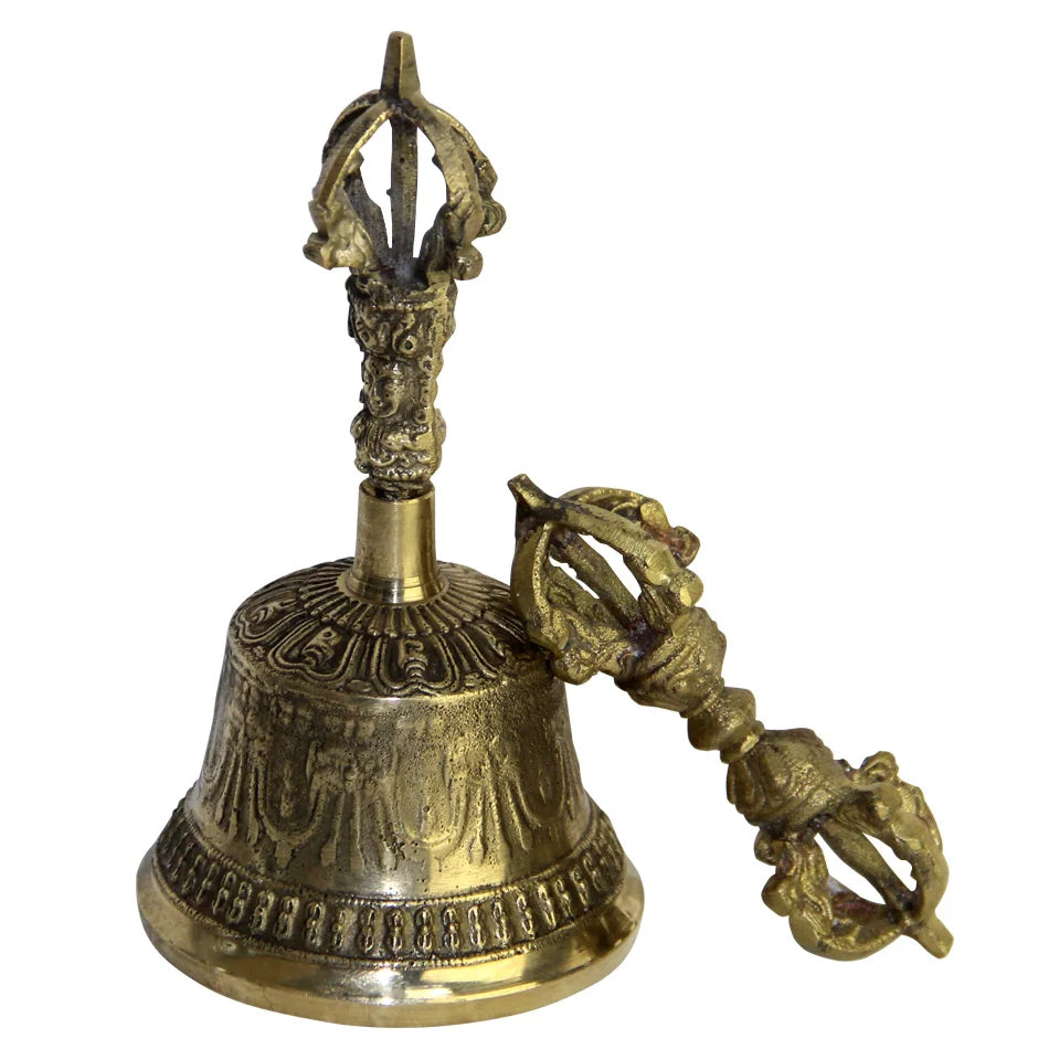 Tibetan Buddhist Meditation Bell, Extra Loud, Multi-Purpose Hand Call Bell