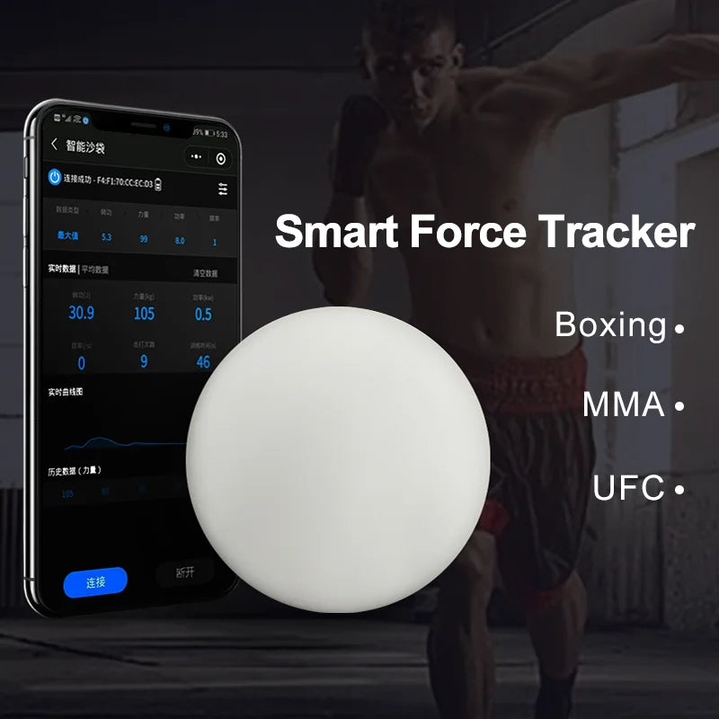 Smart Force Tracker, Punching Bag, Power Meter, Speed Test, Boxing Kick Sensor, Dynamometer