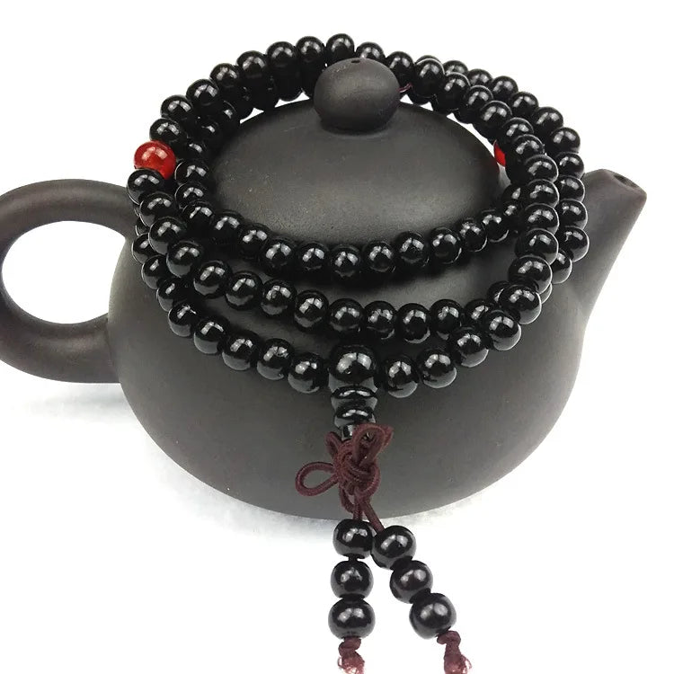 6mm Natural Sandalwood Buddha Meditation 108 beads ,Wood Prayer, Mala Bracelet