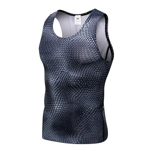 Compression Fitness Tank Top, Men Quick Dry Workout Clothing