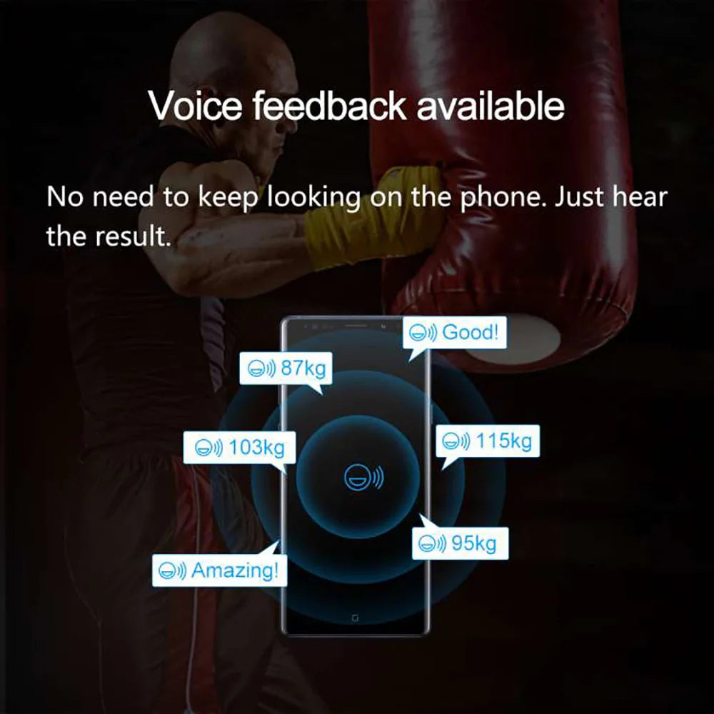 Smart Force Tracker, Punching Bag, Power Meter, Speed Test, Boxing Kick Sensor, Dynamometer