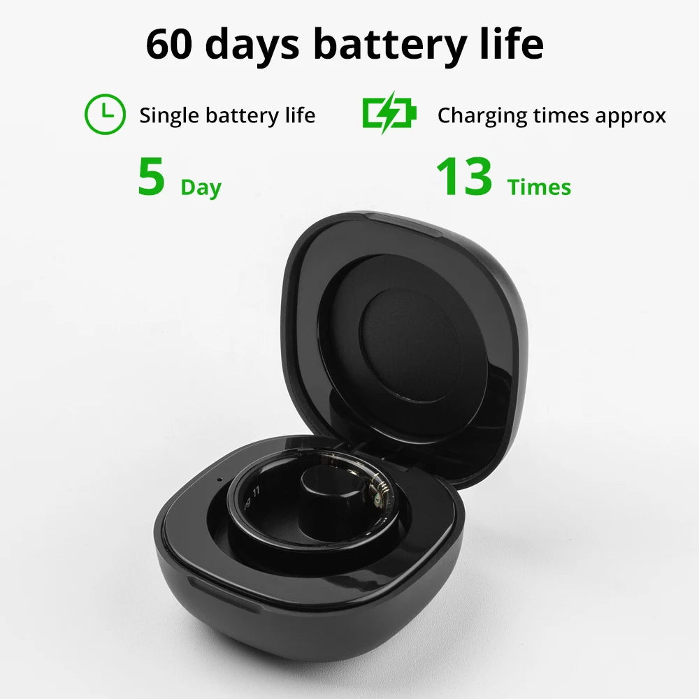 2024 COLMI R09 Smart Ring Men/Women, Charging Case, Health and Sleep Monitor, Skin Temperature Monitor
