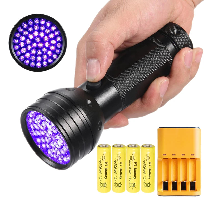 UV Flashlight, Black Light Waterproof, Home & Hotel Inspection, Pet Urine Detector