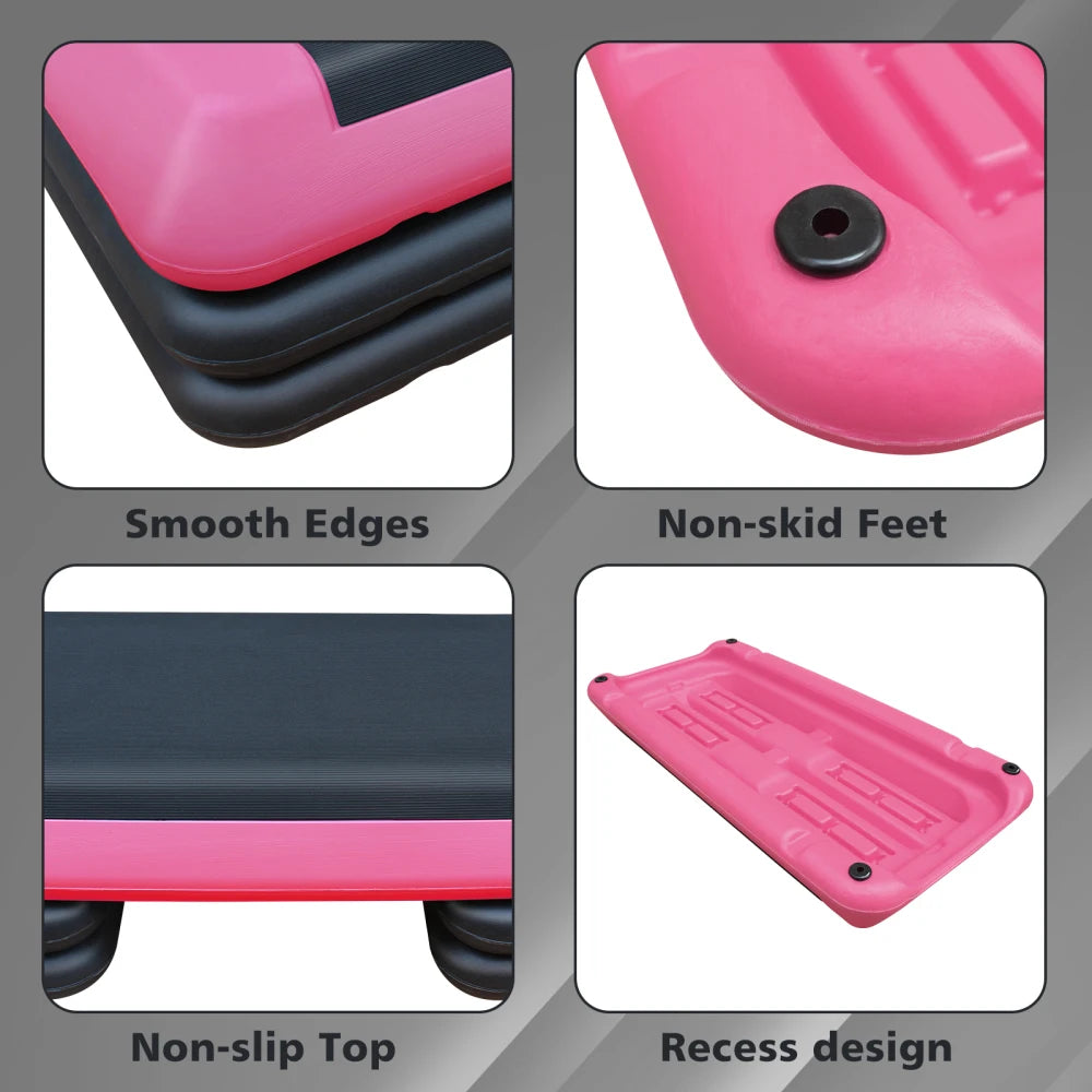 Adjustable Workout Aerobic Stepper, Step Platform Trainer