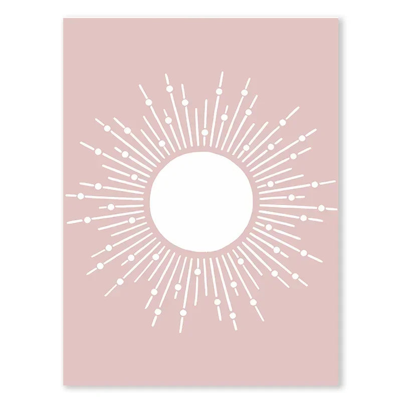 Pink Butterfly Wall Art Nursery, Canvas Prints, Painting, Sun/Rainbow/Daisy/Heart Posters