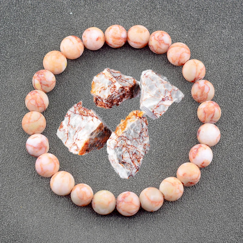 Handmade Real Natural African Stone Beads, Yoga Mala Jewelry, Green Moss Agates Beaded Bracelet