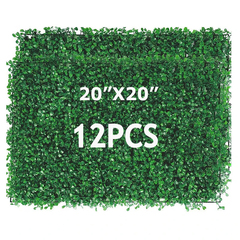 Artificial Plants Grass, Wall Panel Boxwood Hedge, Greenery Privacy, Fence Panel, Indoor