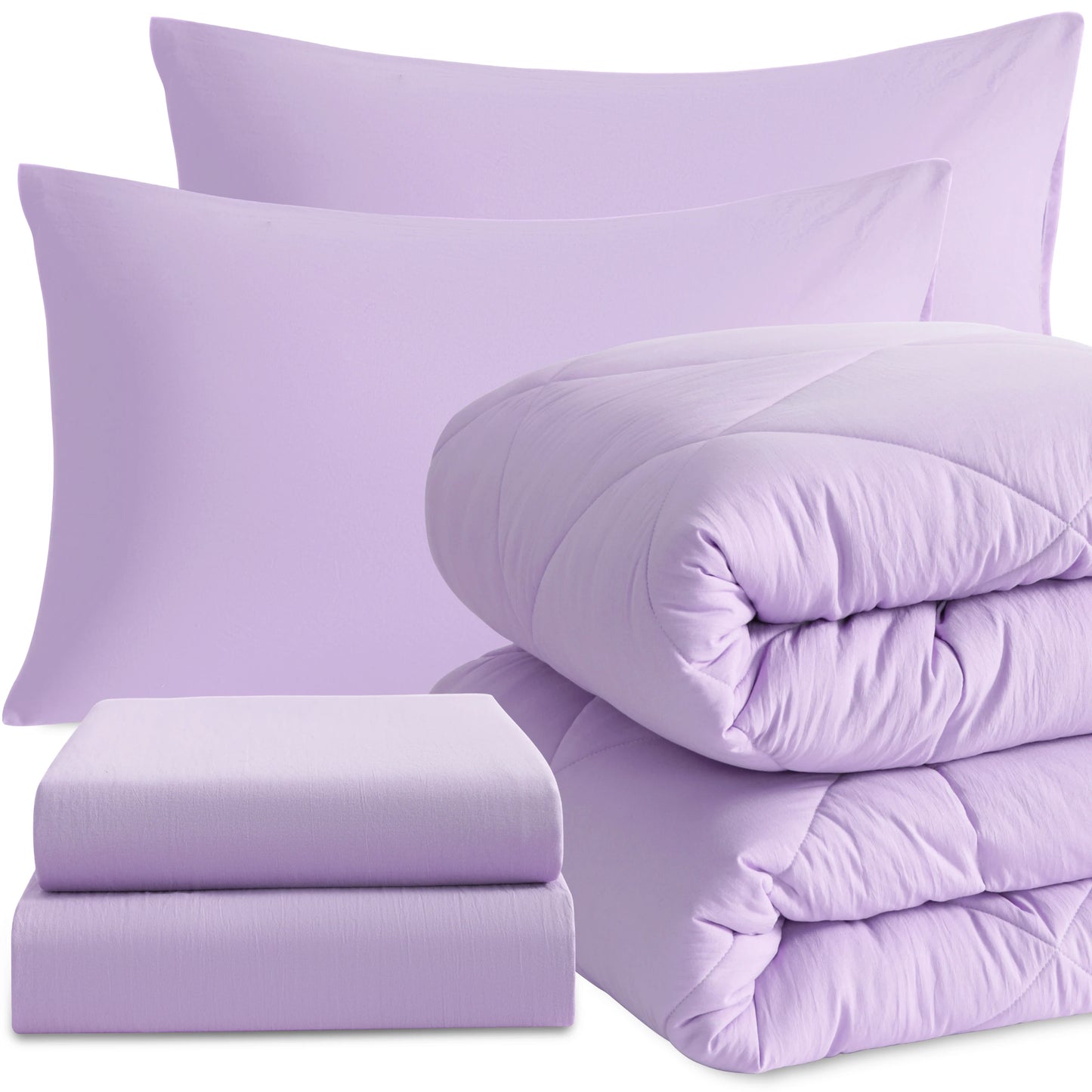 5 Piece Twin Bedding Comforter Set, Breathable Bed in a Bag, Includes Comforter, Fitted Sheet, Top Sheet and Pillowcases