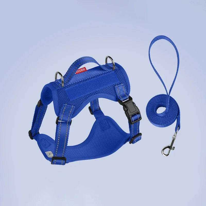 Small/Medium Dog Leash Harness Set, Reflective Vest, Rope Walking Gear