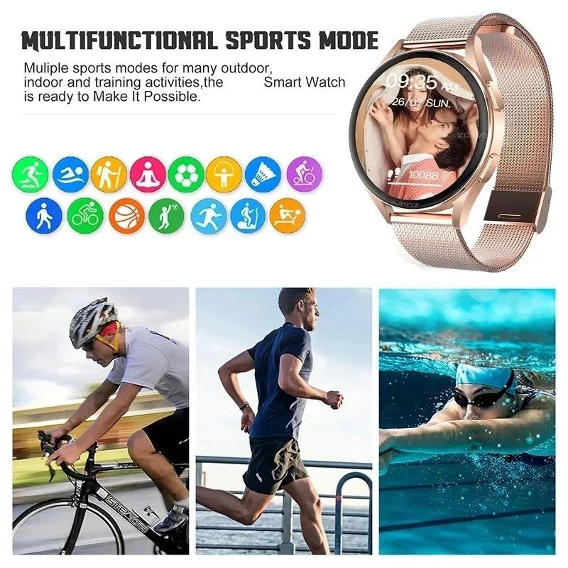 Bluetooth Call Smart Watch Women/Men, Custom Dial, Sports Fitness Tracker, Heart Rate, Android IOS