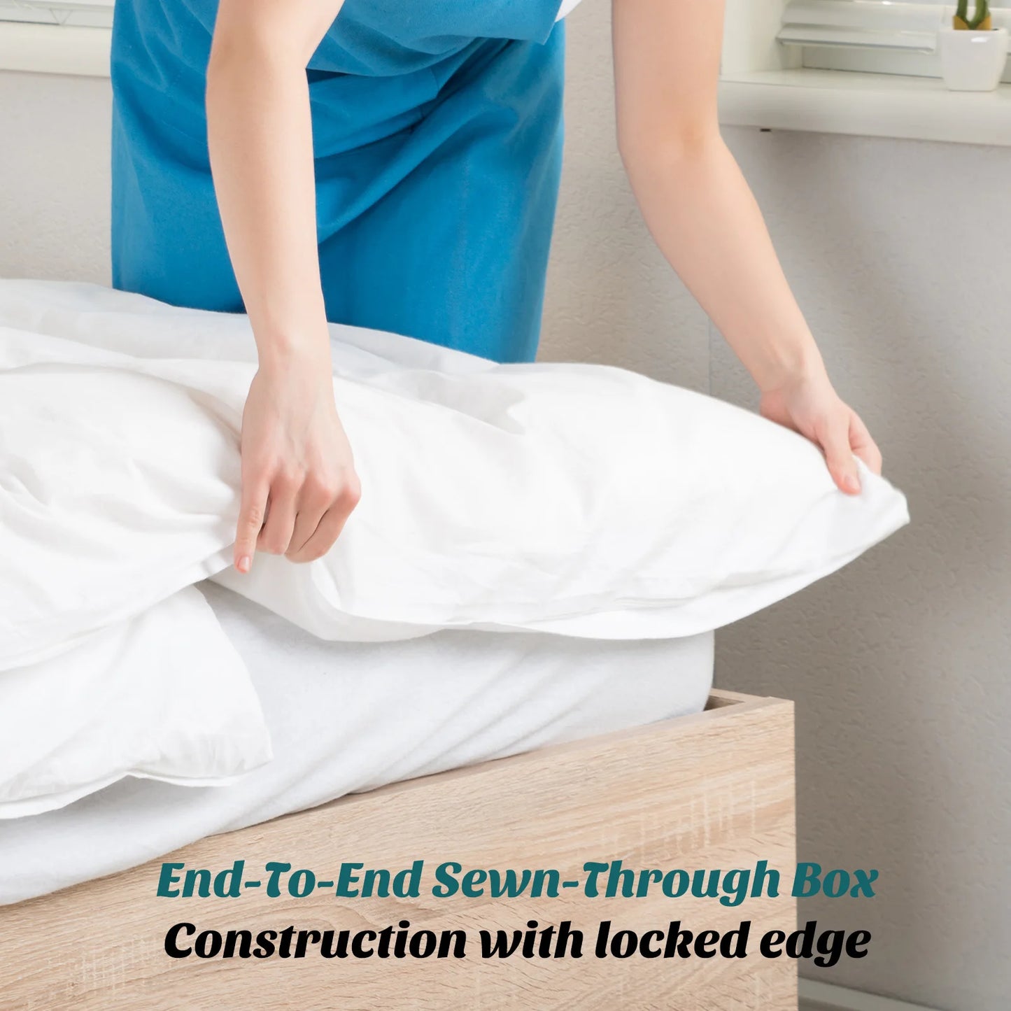 JHK Comforter, Corner Tabs, Box Stitched, Easy To Wash Bedding