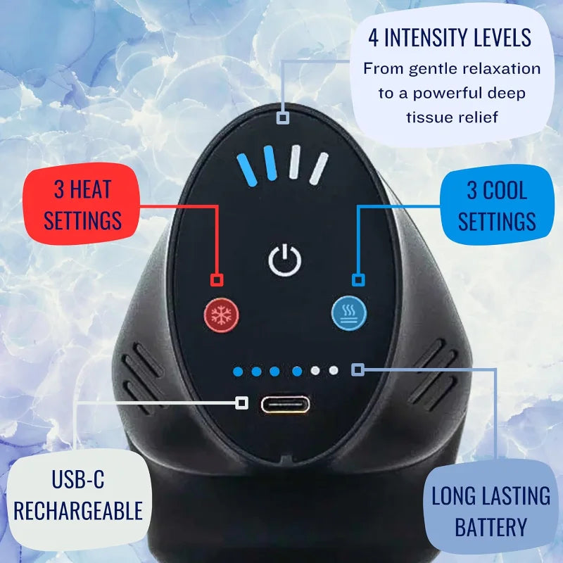 Professional Grade Massage Gun - Deep Tissue Back Massager, Pain Relief, Innovative Full-Body Extension Handle