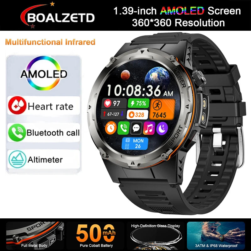 Men's Call Smart Watch, NFC Function, Sports Fitness Tracker, Waterproof, GPS