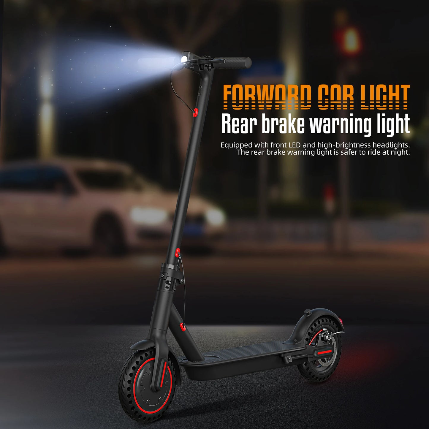 350W Foldable Electric Scooter, Adults/Teens, Explosion-Proof Tires, Dual Brake System, Lightweight