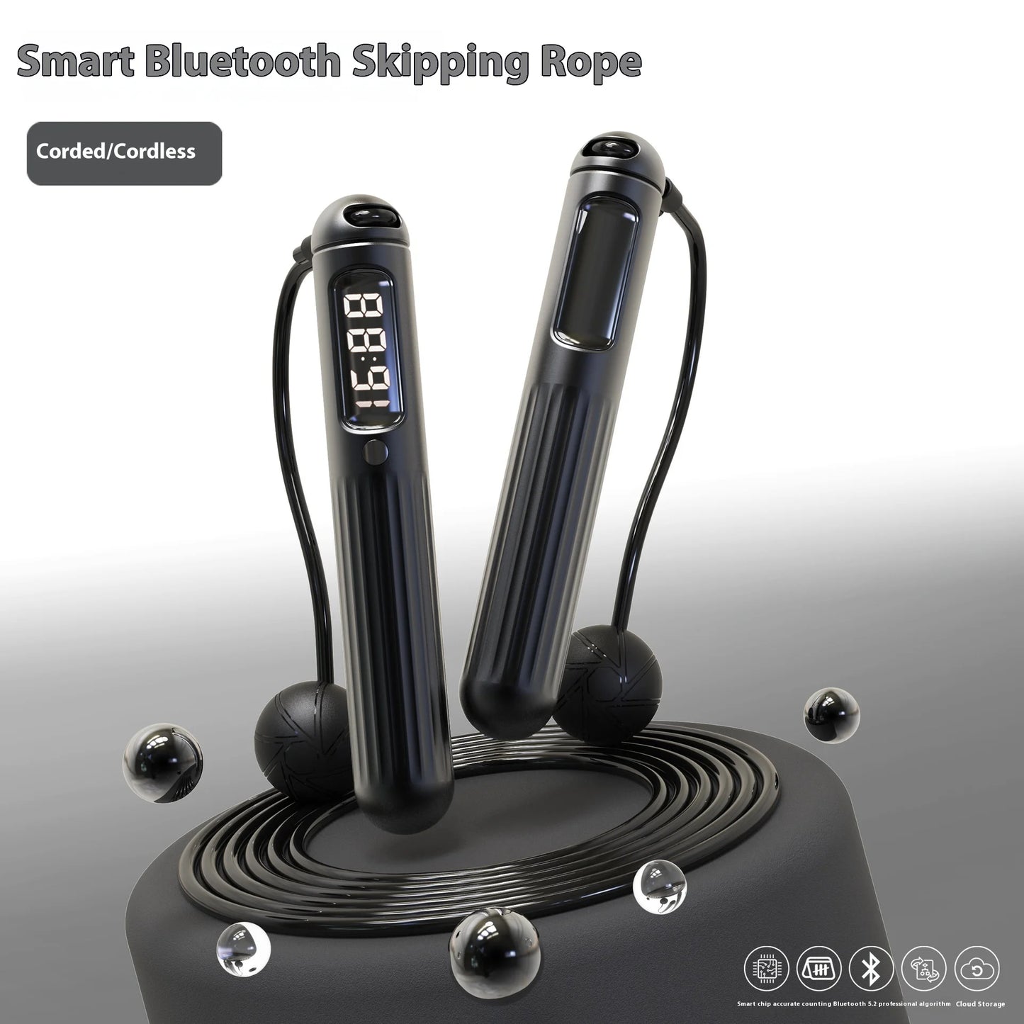 Smart Bluetooth Skipping Rope With CounterFitness Weight Bearing Ball