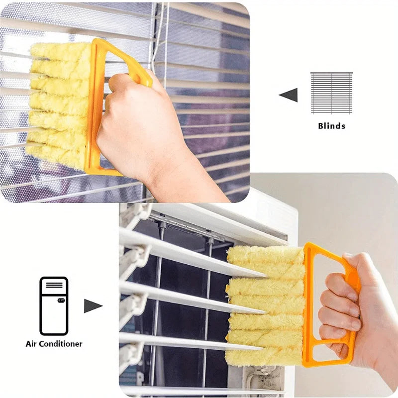 Vent Blinds Cleaner Cloth Brush Auto Air Conditioner Microfiber Duster, Washable tool