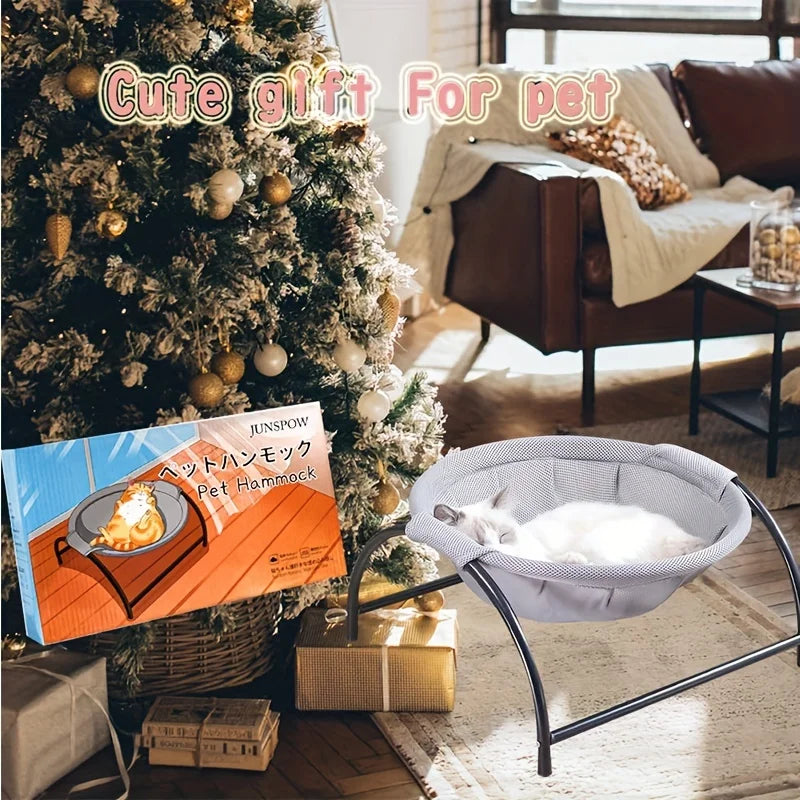 Cat Sleeping Bed, Pet Hammock, Breathable, Cooling Cot