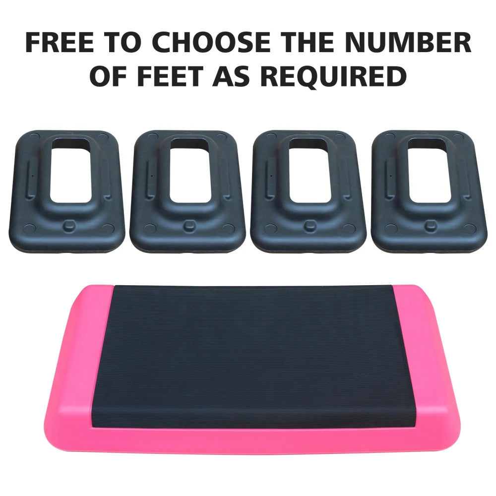 Adjustable Workout Aerobic Stepper, Step Platform Trainer