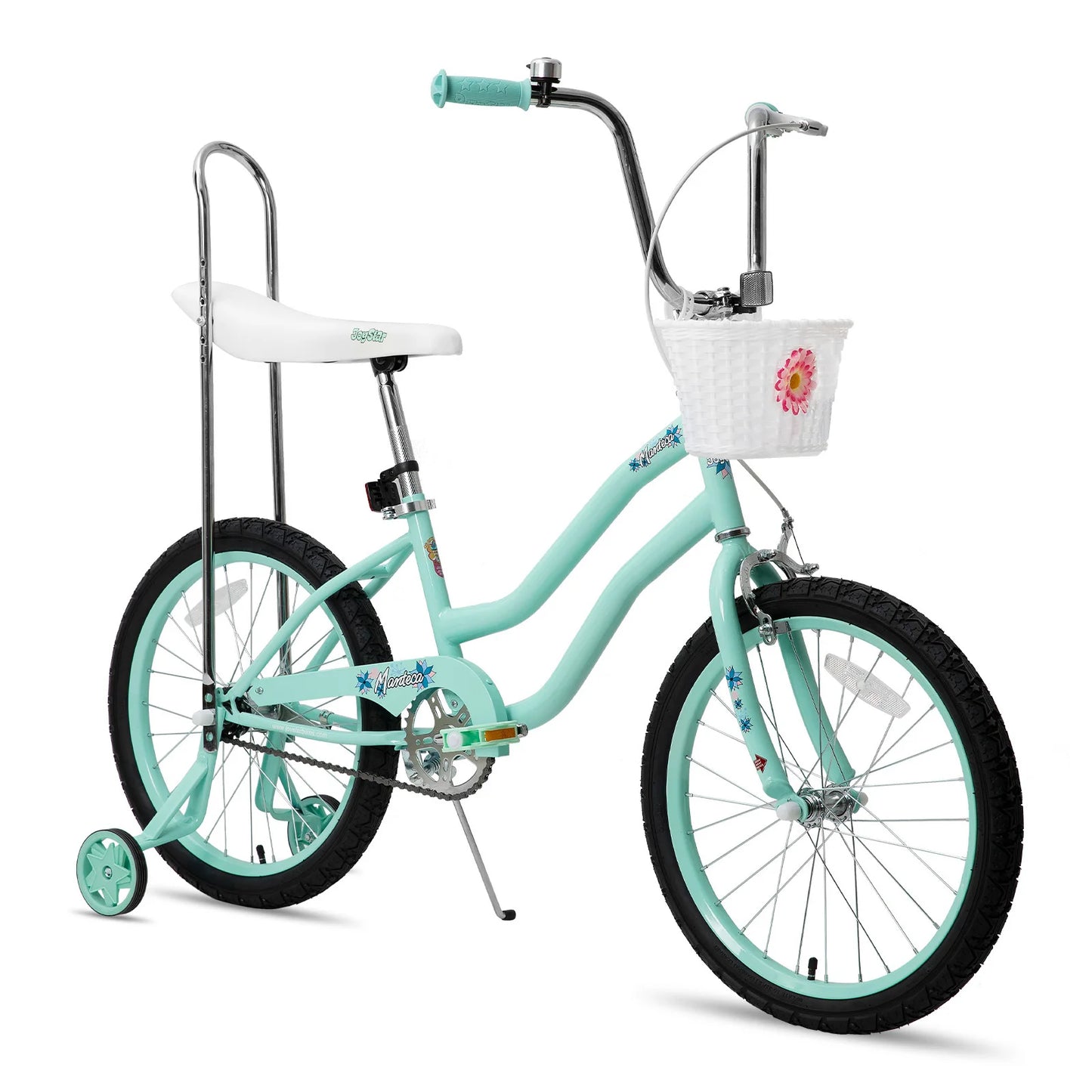 20 Inch Girls Bike, Training Wheels, Banana Seat, Handbrake, Coaster Brake