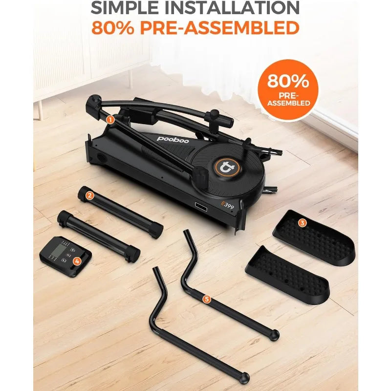 Elliptical Machine with16-Level Resistance & Hyper-Quiet Magnetic Driving System