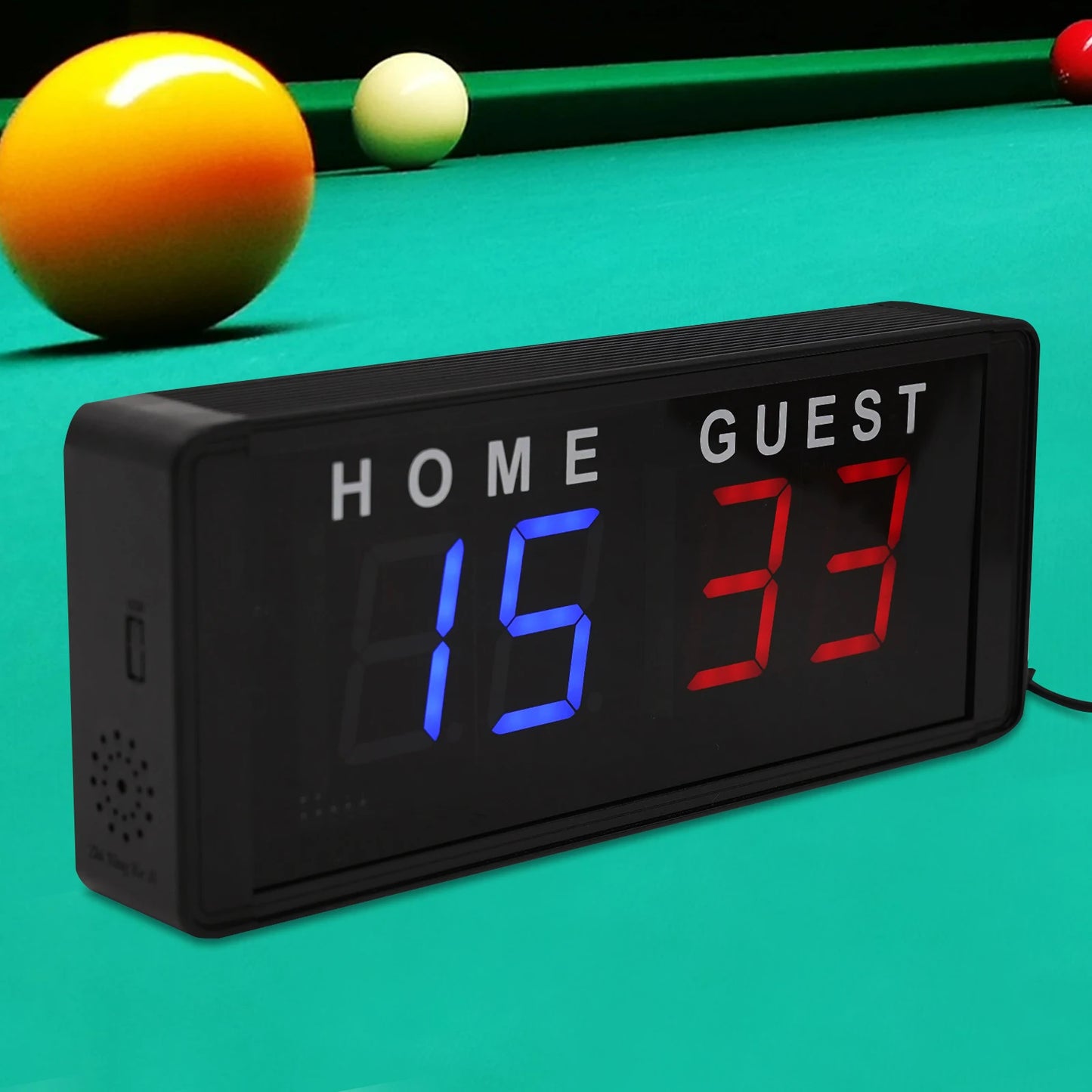 4-Digit, LED Electronic Score Keeper, Remote, Badminton/Volleyball/Baseball/Table Tennis