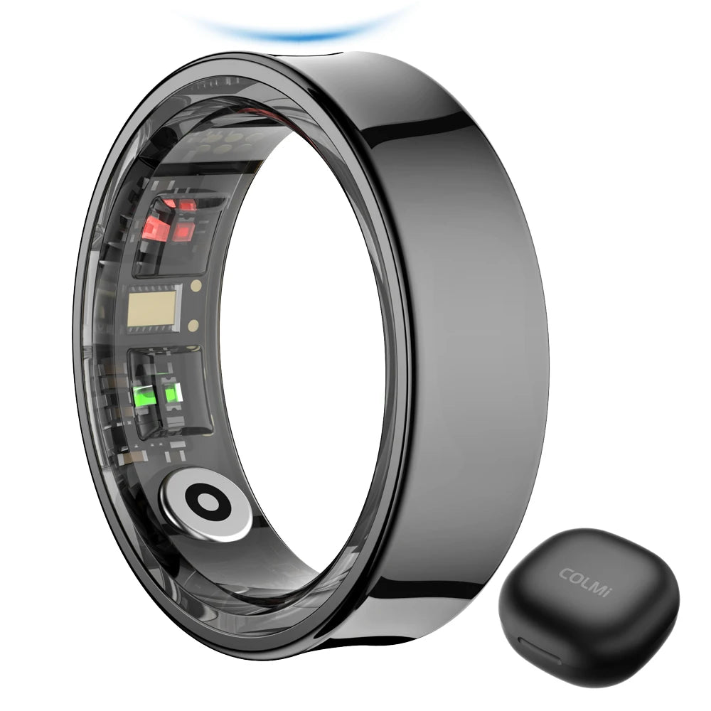2024 COLMI R09 Smart Ring Men/Women, Charging Case, Health and Sleep Monitor, Skin Temperature Monitor