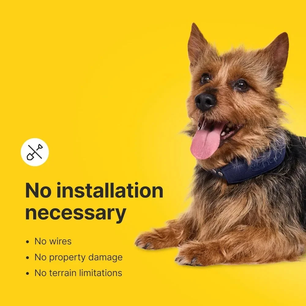 GPS Wireless Dog Fence, Training Collar, Real-Time Tracking, Waterproof
