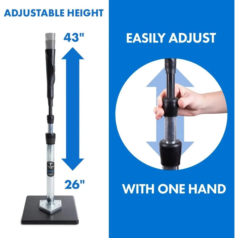 Baseball/Softball Batting Tee, Weather Resistant, Composite Base