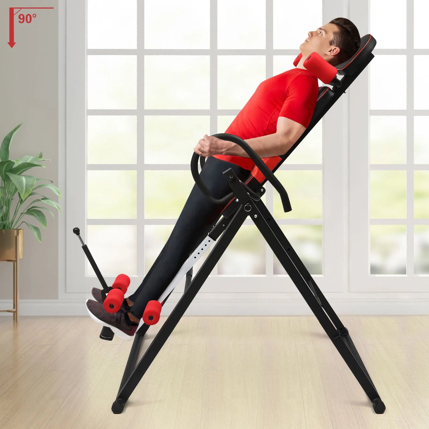 Inversion Table, Heavy Duty, Hang Upside Down Gravity, Back Therapy, Pain Relief