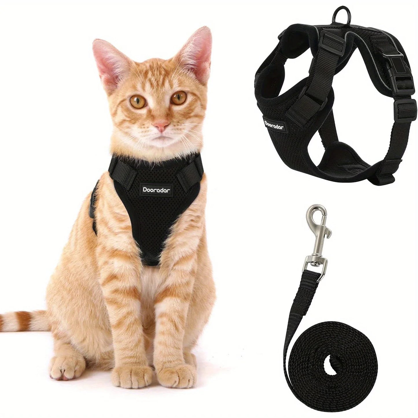 Cat Leash, Non-Slip, Adjustable, Vest Pet Chest Carrier