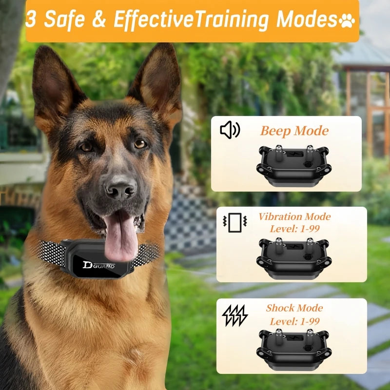 Electric, Rechargeable, Remote Control, Waterproof, Dog Bark Stop Collar