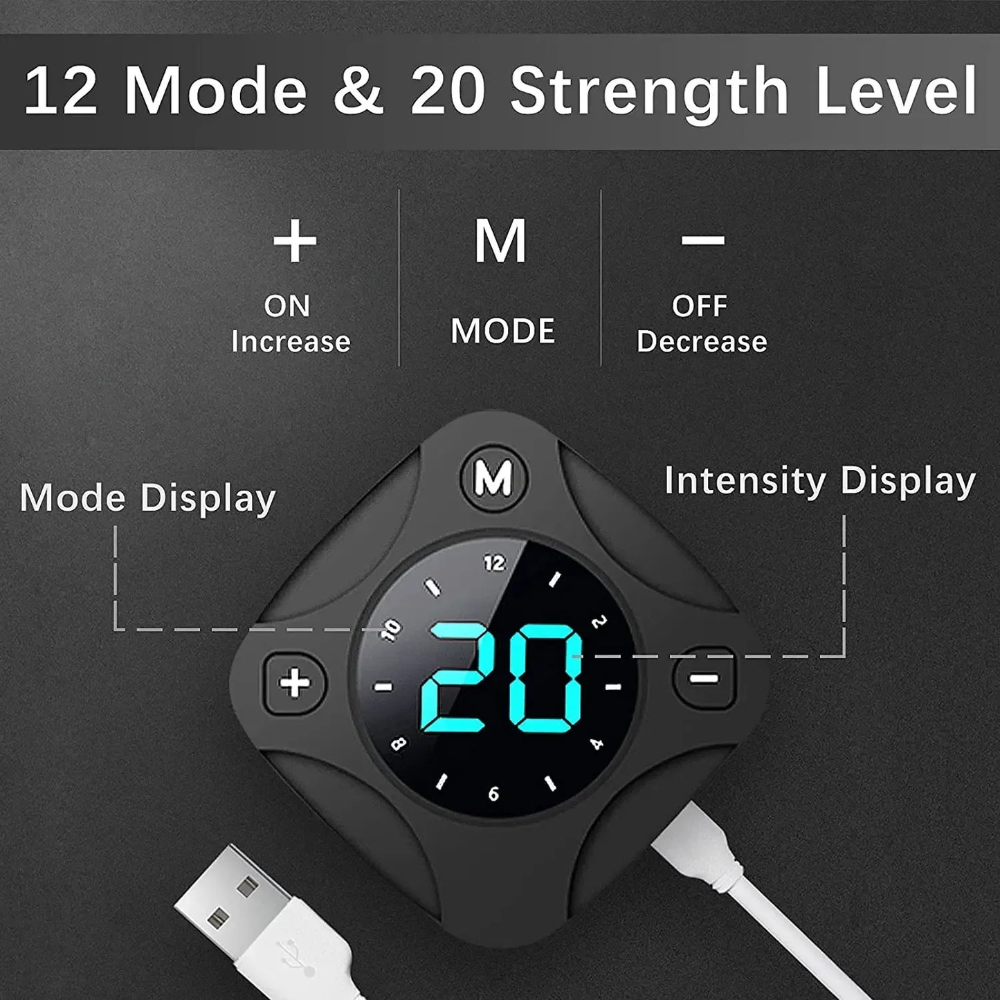 Muscle Stimulator, EMS Abdominal Belt Trainer, LCD Display, Body Slimming ,Belly