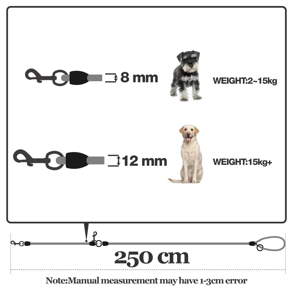 Nylon Dog Leashes, Traction Rope, Leads for Running Free Hands