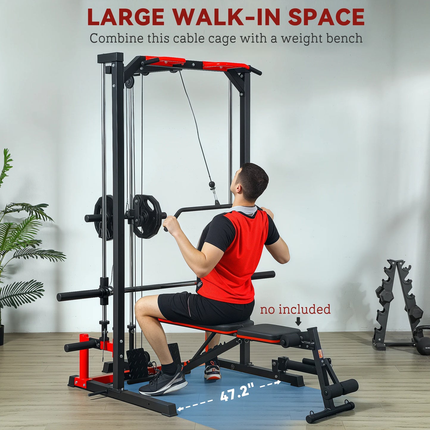 Soozier Smith Machine, Multi-Function Power Cage, Lat Pull Down System