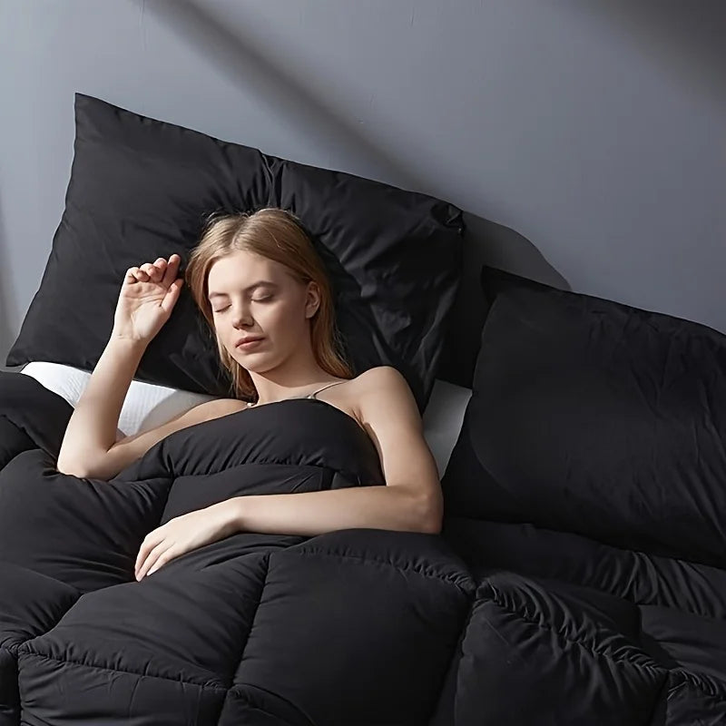 Bed Comforter Set Soft Breathable Bedding with 2/3 pcs,1 Comforter And 1/2 Pillow Shams, Machine Washable