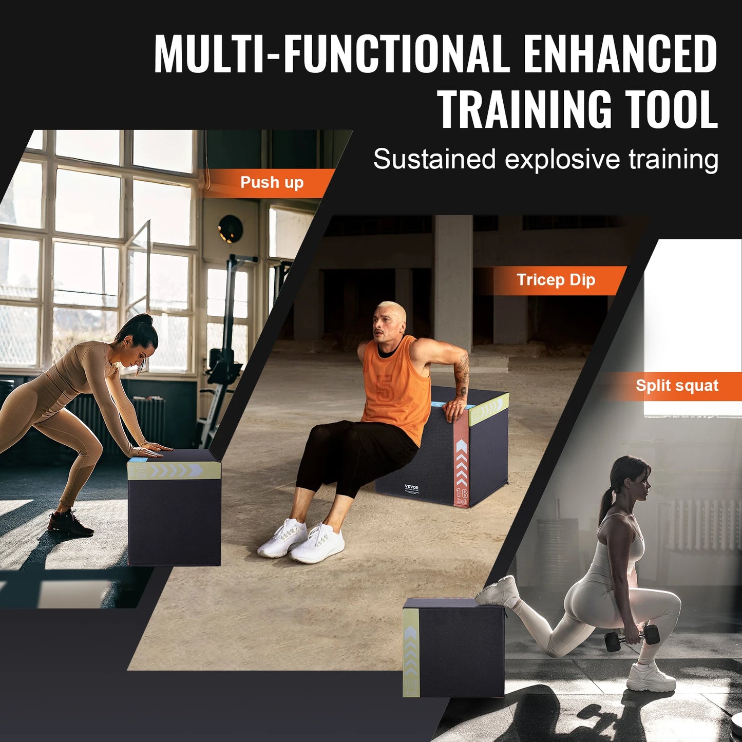 3-in-1 Plyometric Jump Box, Conditioning, Strength Training