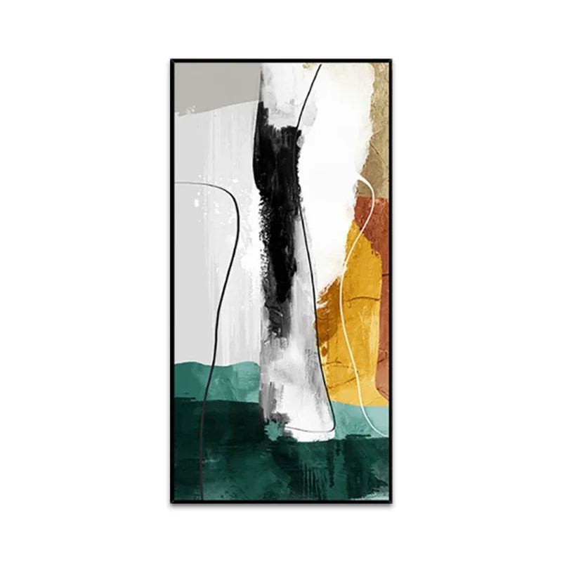 100% Hand Painted Oil Painting On Canvas, Porch Design, Abstract Modern Style, Wall Art