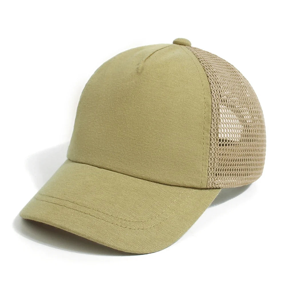 Kids, Solid Color, Curved Brim, Baseball Hat, Breathable